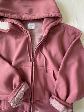 Boyfriend Fit Sweatfleece boxy zip